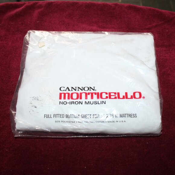Cannon Monticello Muslin Full Fitted Sheet - Picture 1 of 2
